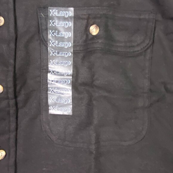 Five Brother Chamois Shirt Men's XXL Charcoal Gray Black Flannel NWOT NEW - Picture 5 of 8